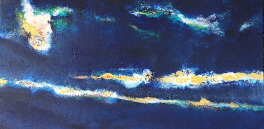 Profondeurs 1 sur 3 <br/>Triptyque Acrylique sur Toile 80 x 40