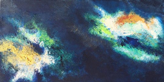 Profondeurs 2 sur 3 <br/>Triptyque Acrylique sur Toile 80 x 40